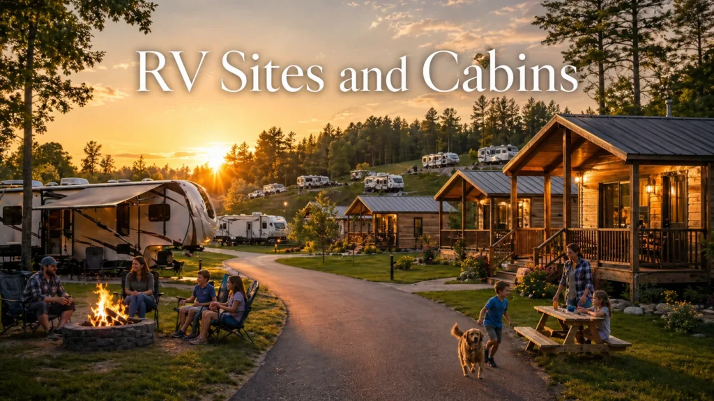 rv sites and cabins