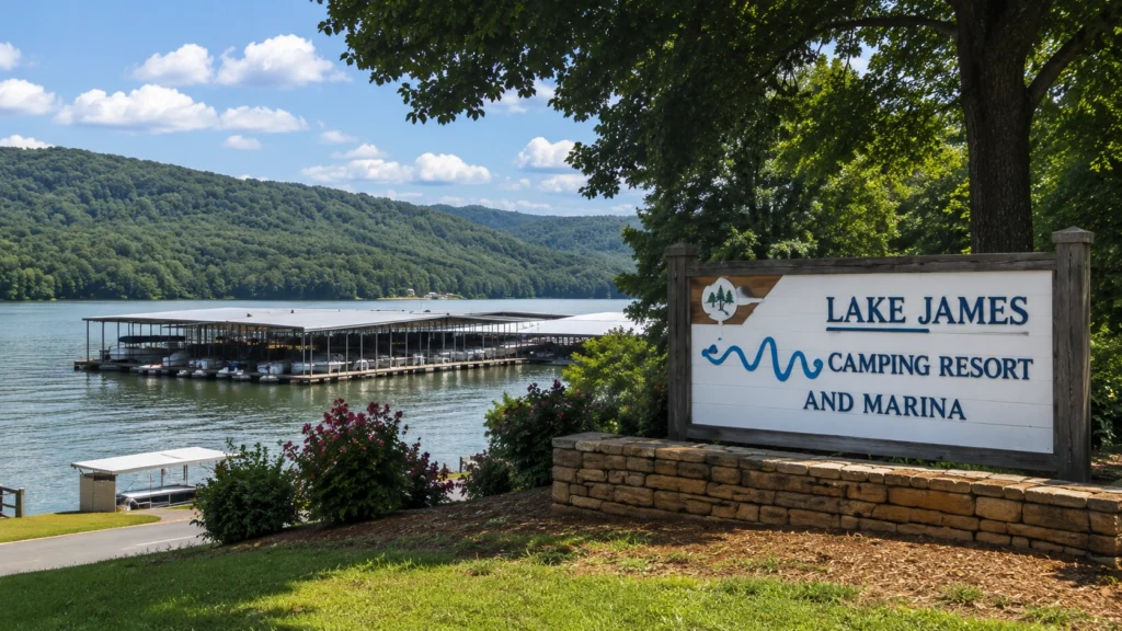 Where lake James sits on the corridor